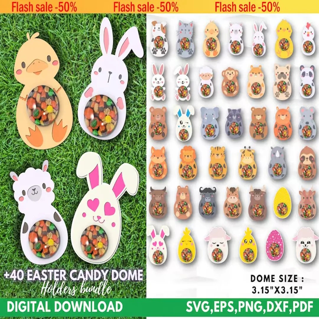 200+ Easter svg Candy Holders Bundle