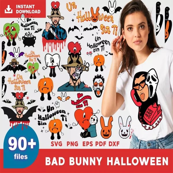 Bad Bunny Halloween SVG Bundle - Spooky Designs for Fans