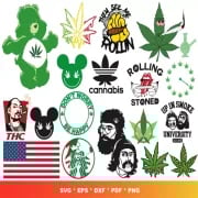 Rasta SVG Bundle, Weed Svg, Stoner Svg Bundle, Jamaica Svg, Weed Quotes Svg, Svg For Cricut