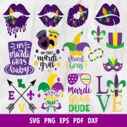 Mardi Gras SVG Bundle 200+ Designs for Cricut, Silhouette & More