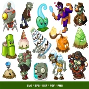 Plants VS Zombies SVG Bundle 200+