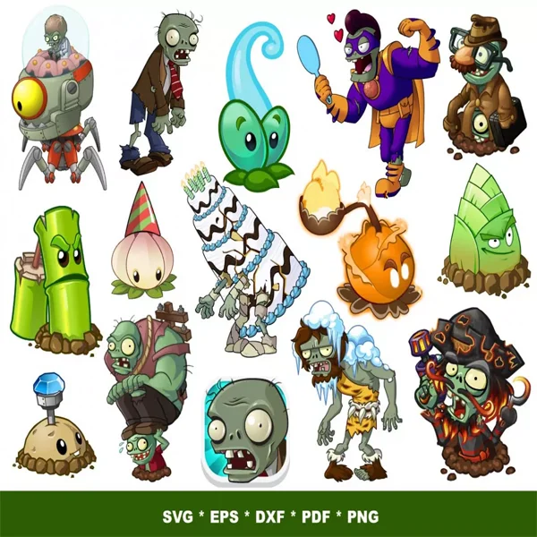 Plants VS Zombies SVG Bundle 200+