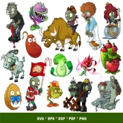 Plants VS Zombies SVG Bundle 200+