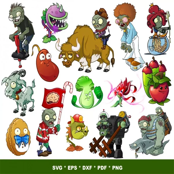 Plants VS Zombies SVG Bundle 200+