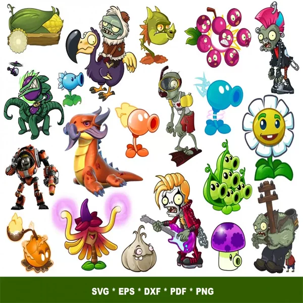 Plants VS Zombies SVG Bundle 200+