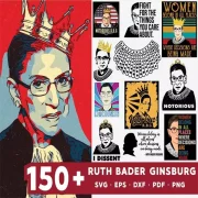 RBG SVG Bundle - Unique Designs for Feminist Art and Crafts ✊