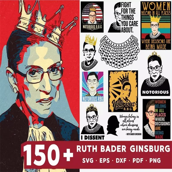 RBG SVG Bundle - Unique Designs for Feminist Art and Crafts ✊