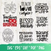 Teacher SVG Bundle 100+