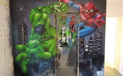 Éveil des pouvoirs : fresque de super-héros