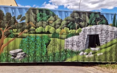 Fresque container à Castries : quand la nature reprend ses droits