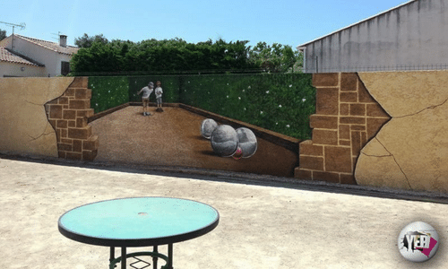 decoration trompe loeil mur exterieur graffeur professionnel montpellier decoration trompe loeil mur exterieur graffeur professionnel montpellier
