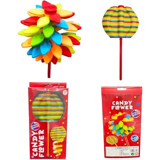 Cute candy flower toy with rainbow petals, a great gift for children and decoration