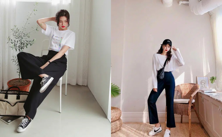 Bạn có thể chọn áo thun dài hoặc ngắn tay đều đẹp