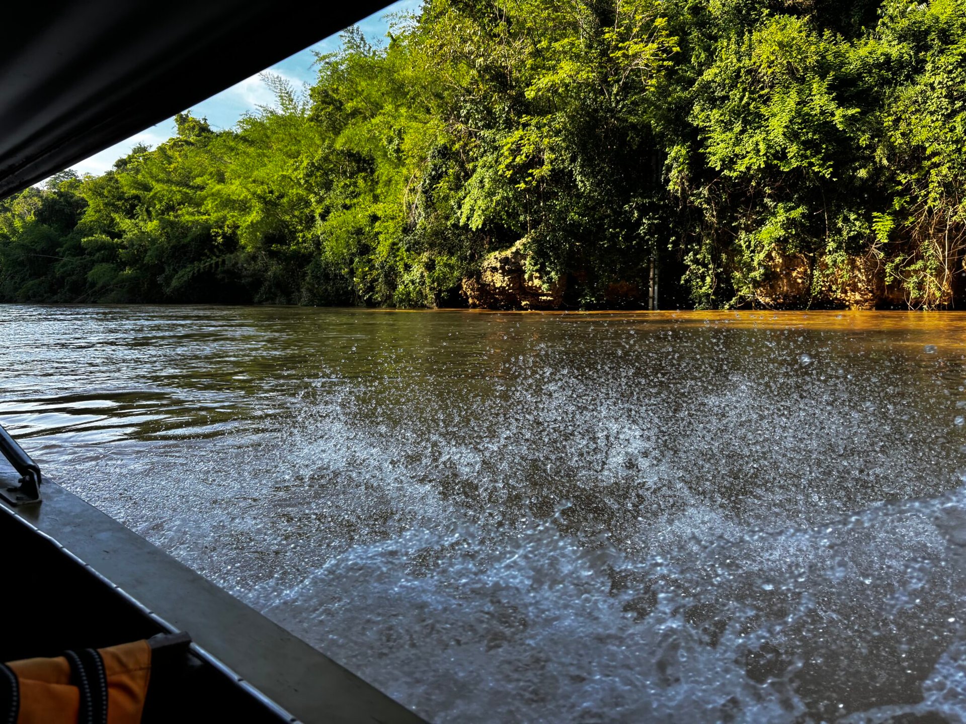 To River Kwai Jungle Rafts by longtail boat.