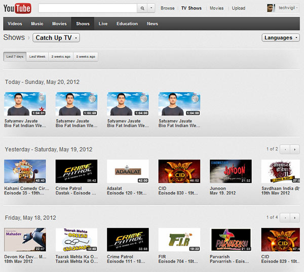 Watch Over 300 Indian TV Shows on YouTube Watch Over 300 Indian TV Shows on YouTube