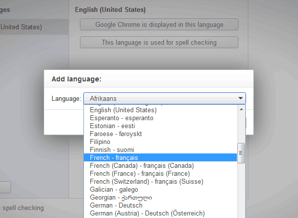 Select Language to display Select Language to display