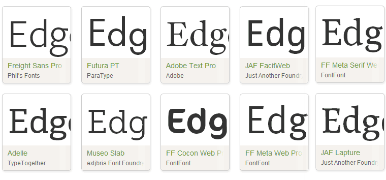 Typekit Web Fonts Gallery typekit-web-fonts