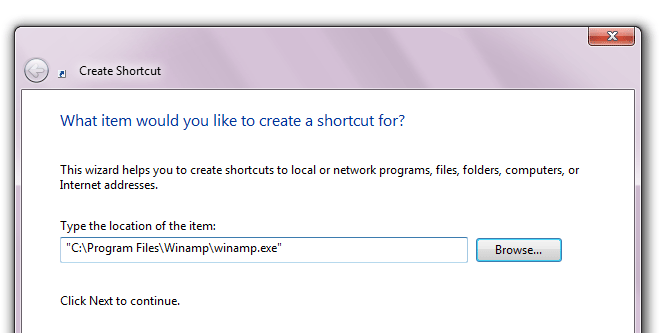 Select Shortcut Path select-shortcut-path