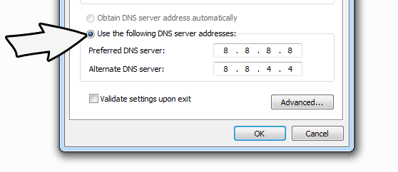 Google's Public DNS Settings Google's Public DNS Settings