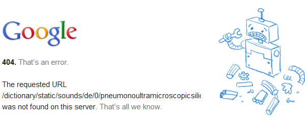 Google 404 Error Google 404 Error
