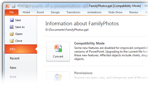Upgrade older formats Upgrade older formats