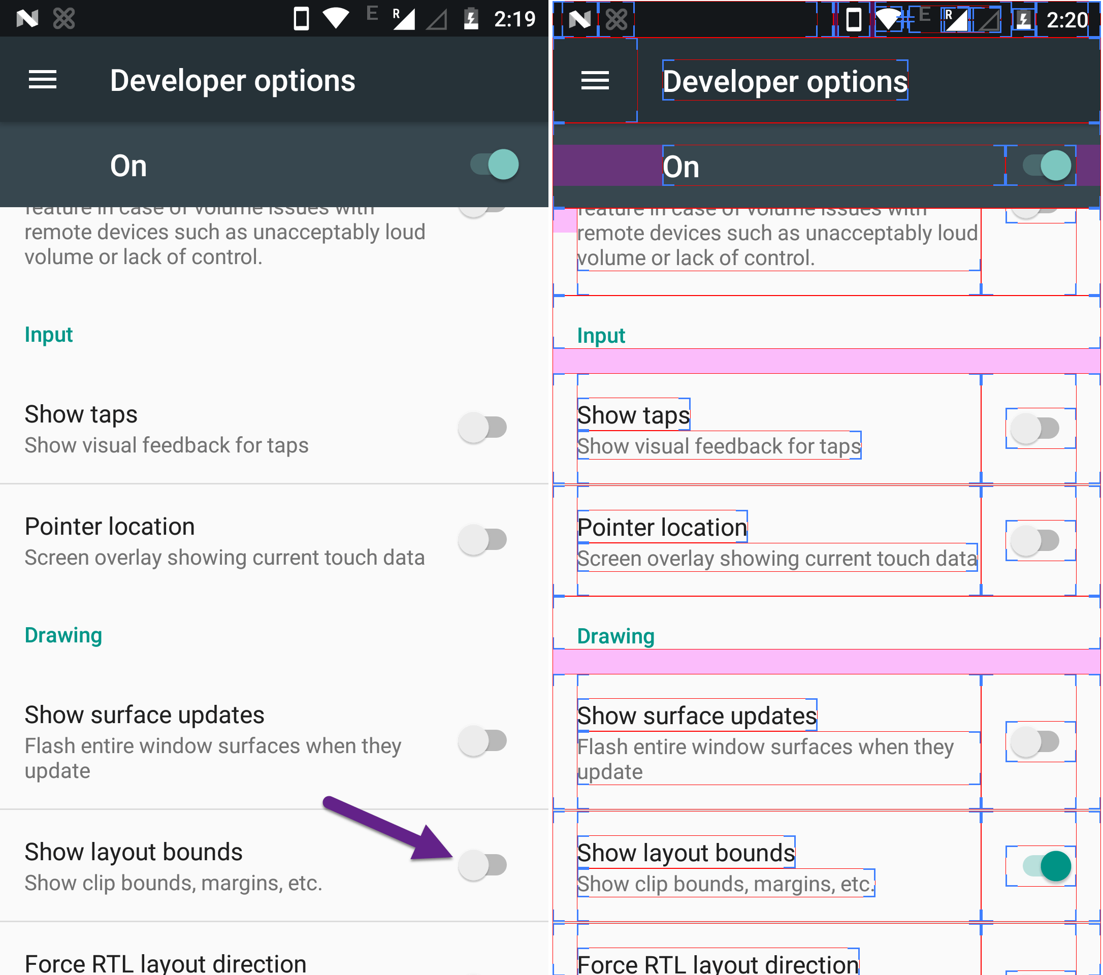Enable Layout Bounds in Android 423-layout-bounds_83.png