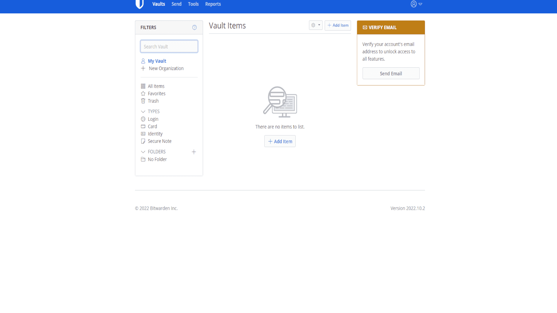 Verify your bitwarden account