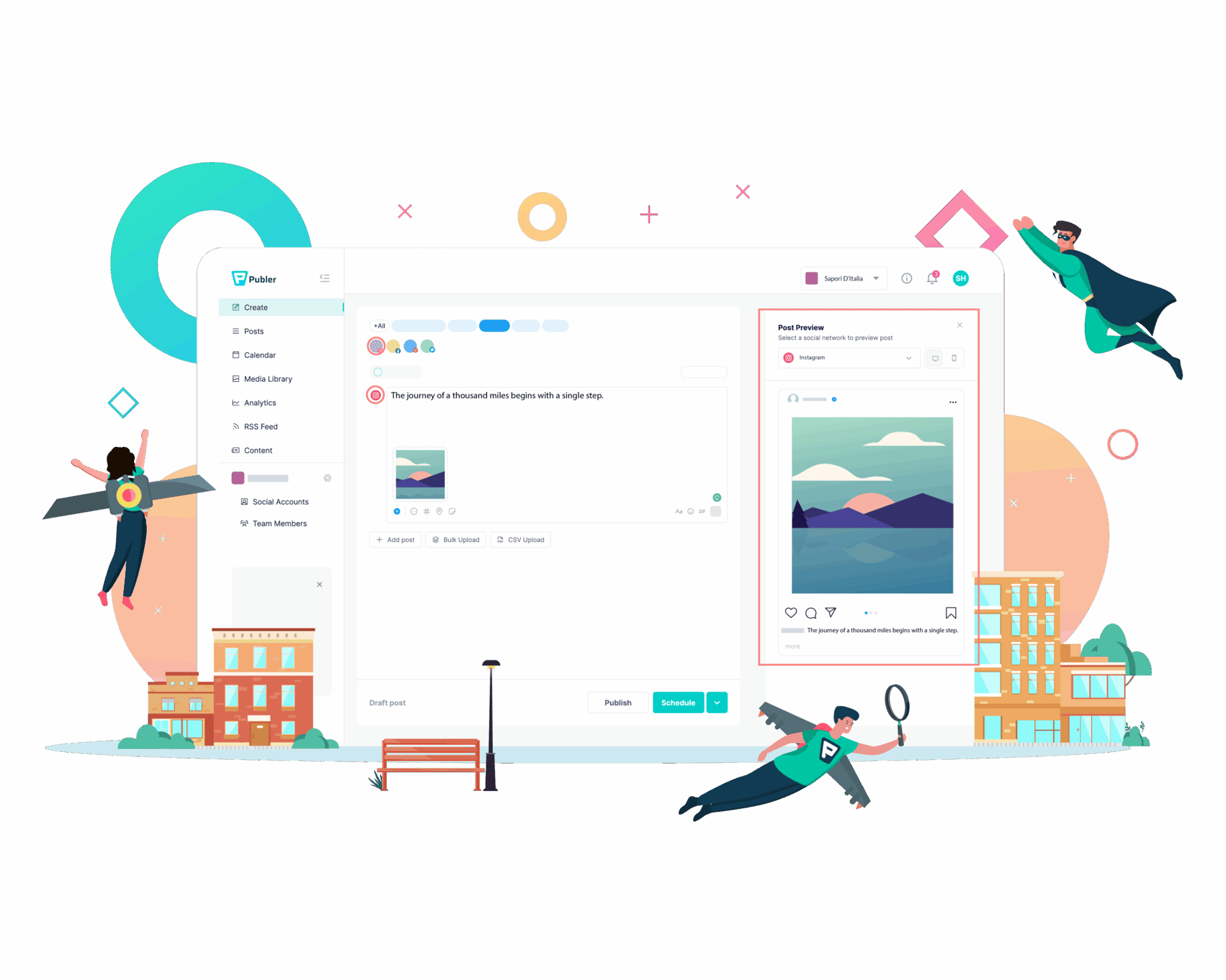 social media automation tools automate social media posts social media scheduler schedule Instagram posts social media content calendar best social media management tools 2025 bulk schedule social media automate Twitter/X posts AI social media assistant