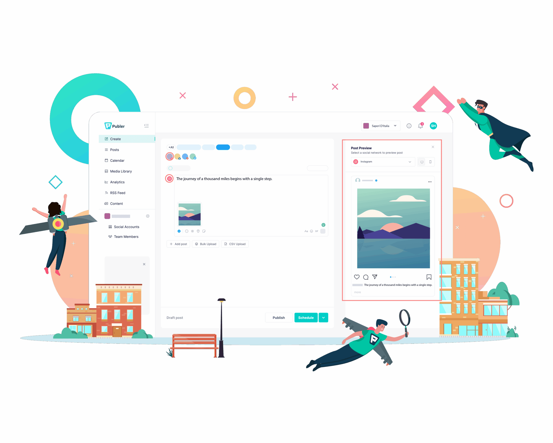 social media automation tools automate social media posts social media scheduler schedule Instagram posts social media content calendar best social media management tools 2025 bulk schedule social media automate Twitter/X posts AI social media assistant