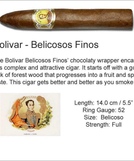 Bolivar Belicosos Finos Cabinet Box 7 The Best Cuban Cigars