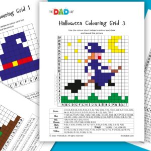Halloween Colouring Grid