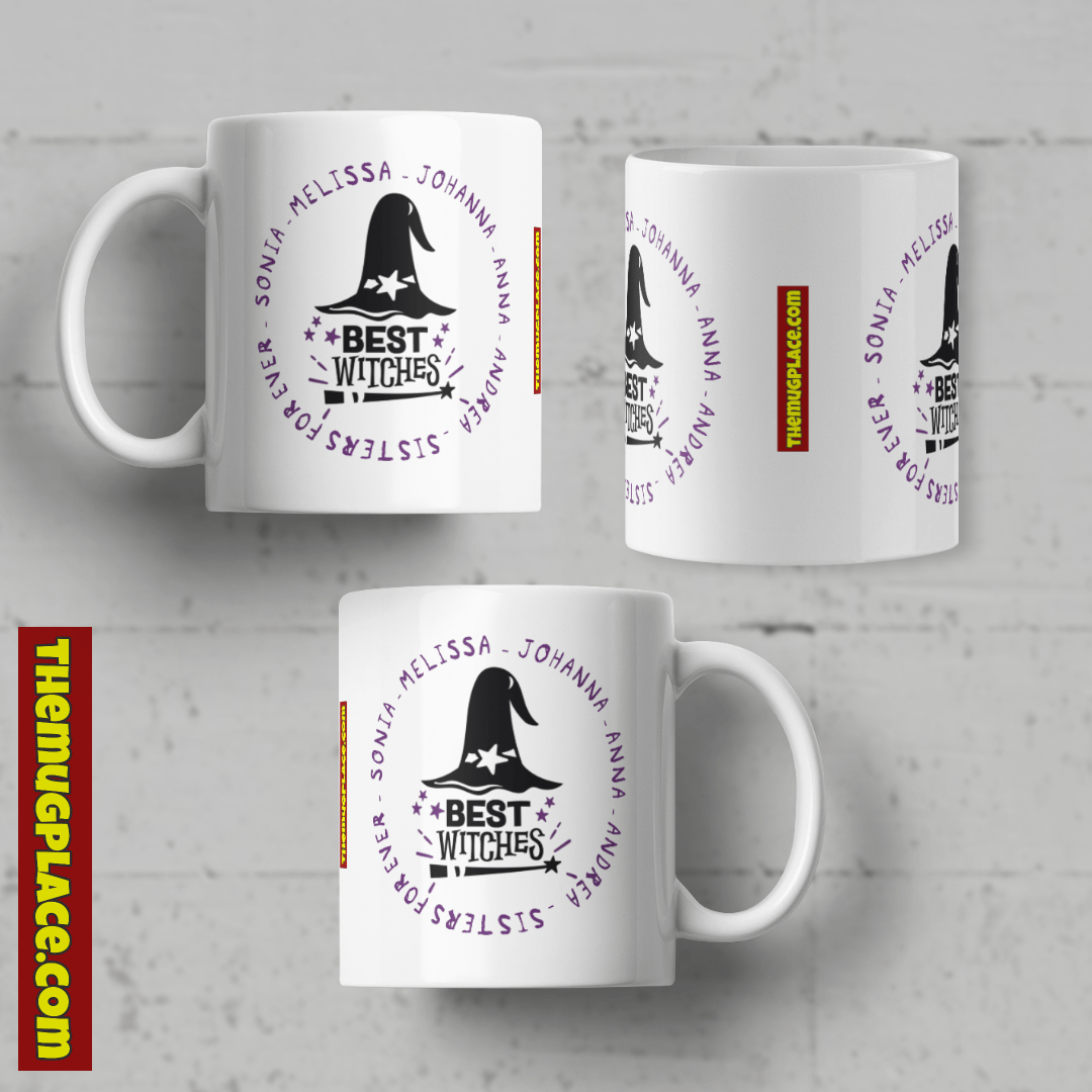 double-sides-and-center-632596d32d243f6e558b22dd Personalised Halloween Mug - Best Witches