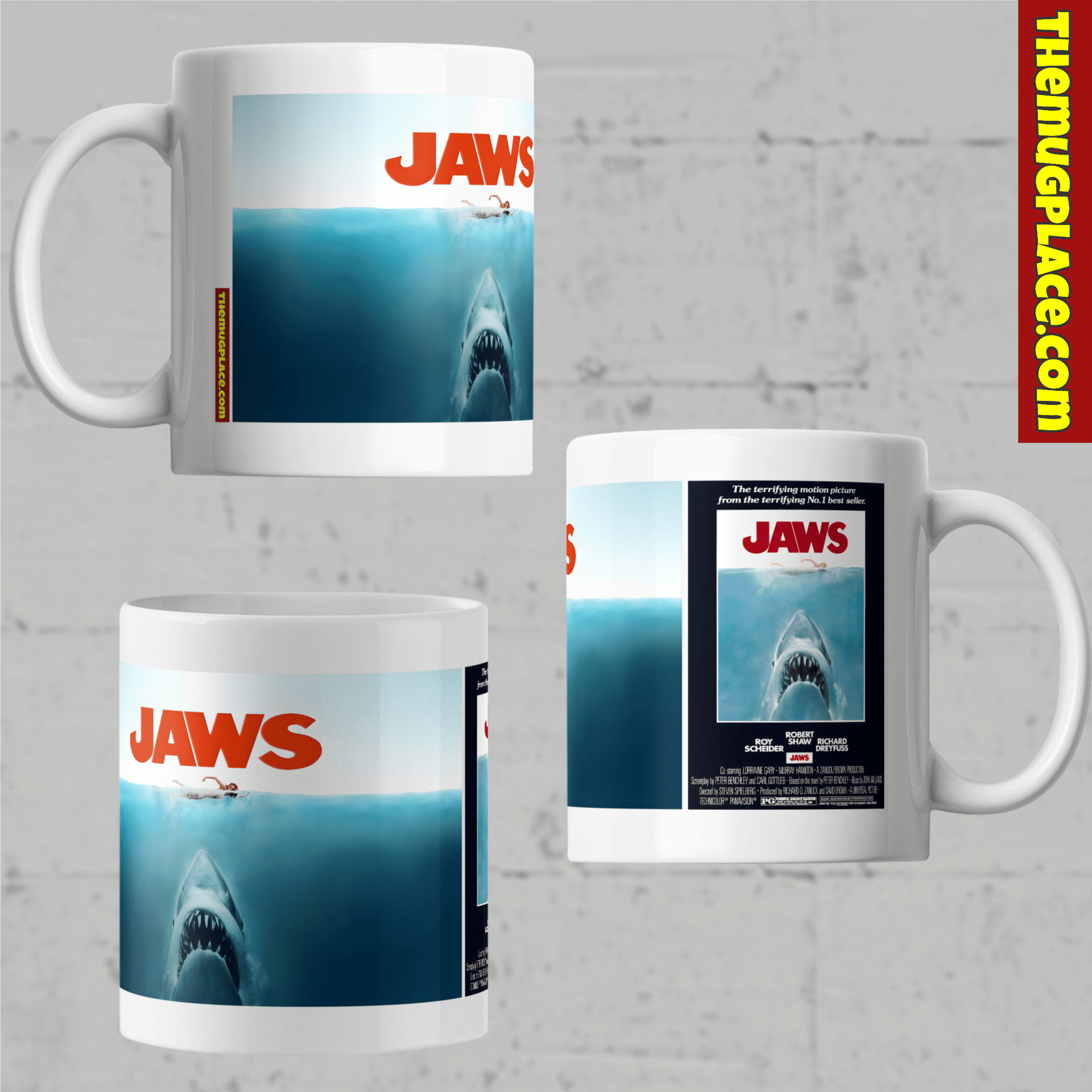 JAWS Original 1975 Movie Poster Mug - Image 5