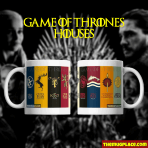 Game of Thrones Mug | 9 Houses Icons & Says