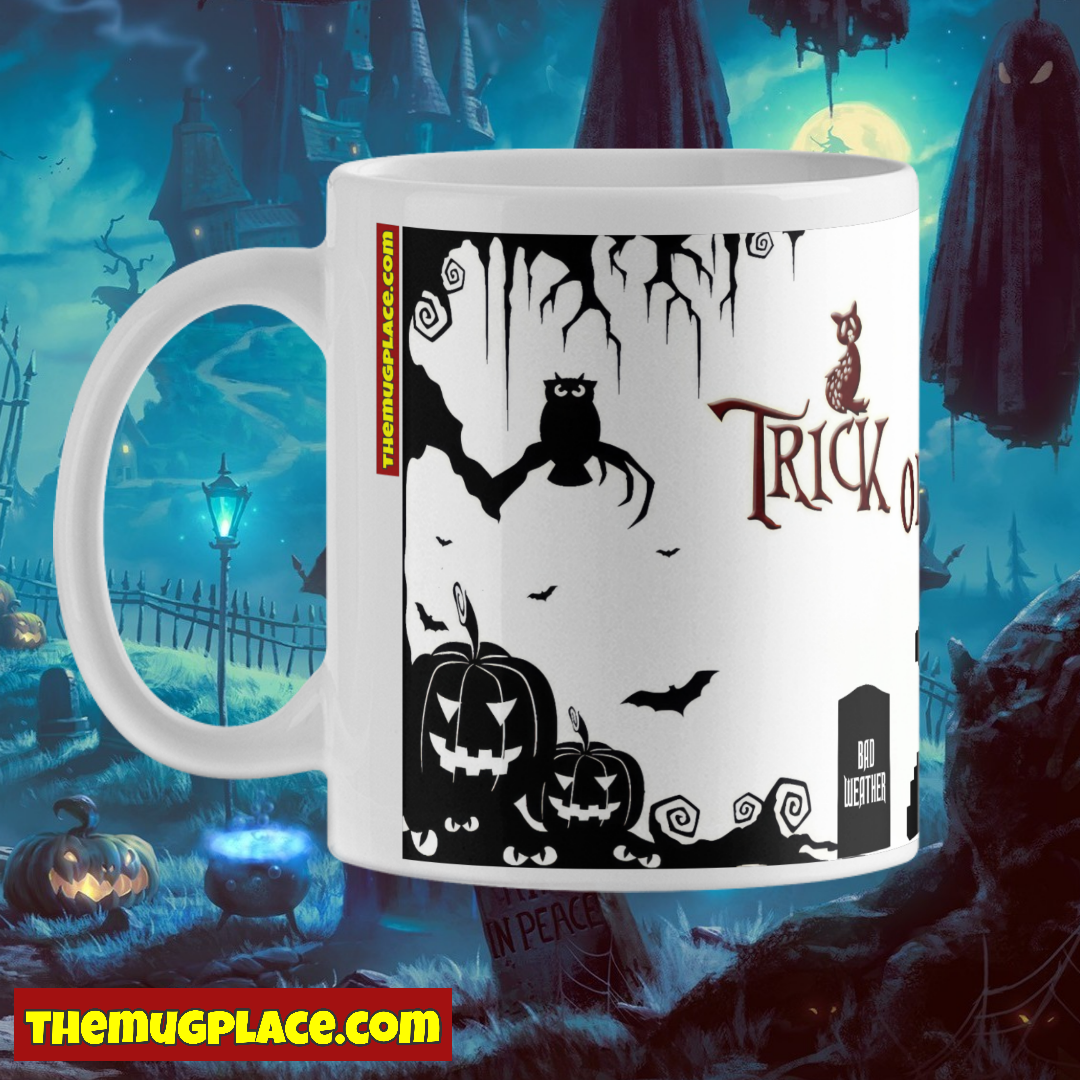 Trick or Treat Mug Halloween Graveyard Mug - Image 3