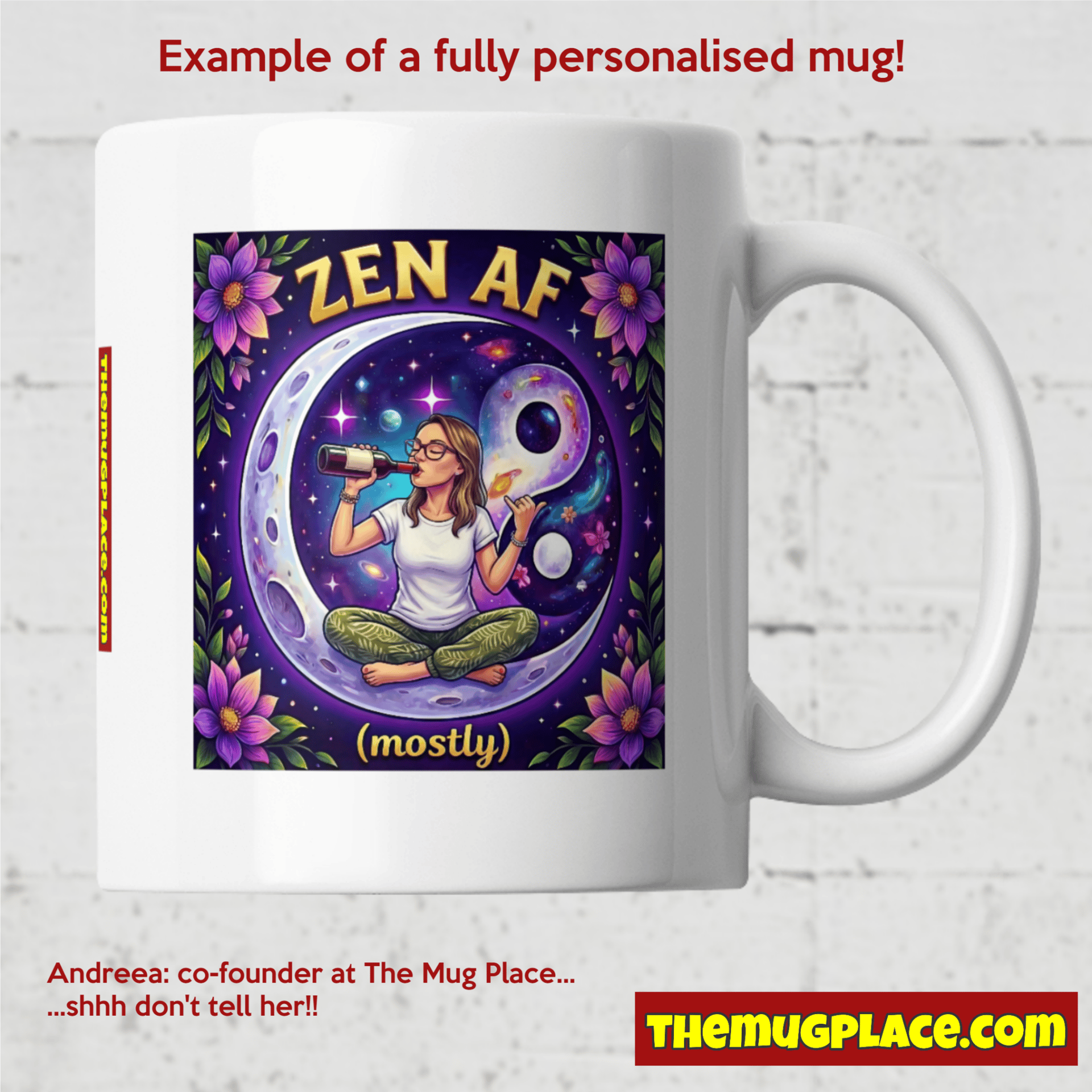Zen AF (Mostly) – Fully Personalised Cosmic Mug