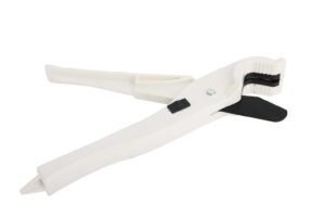 A pipe cutter, a tool used to cut pipes, with a sharp blade and a handle for easy operation.