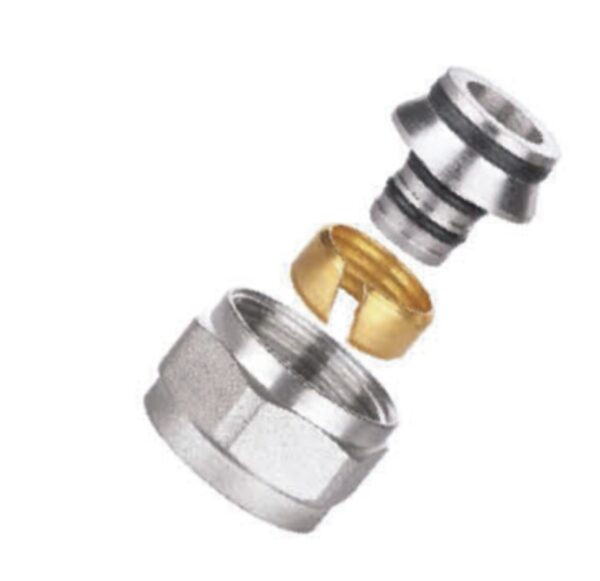brass euroconnector with gold ring