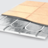 EPS panels with aluminium layer on top under tile flooring