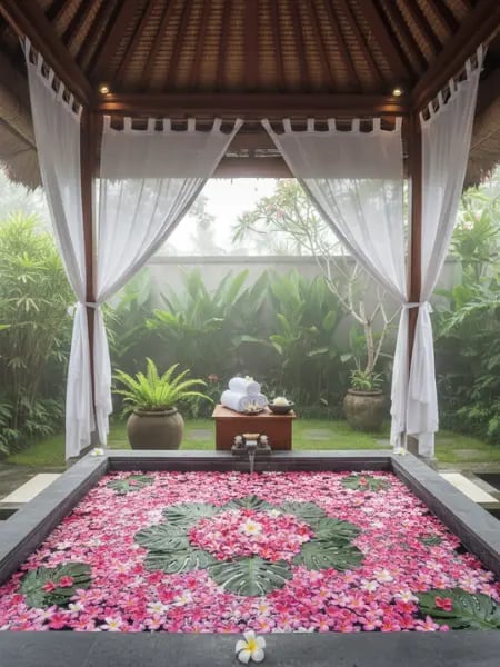 Ubud Travel Guide: Things to do in Ubud-Wellness activities and yoga Peaceful wellness retreat in Ubud Bali surrounded by nature — yoga shala, spa, and holistic healing center offering relaxation and mindfulness in Bali’s spiritual heart.
