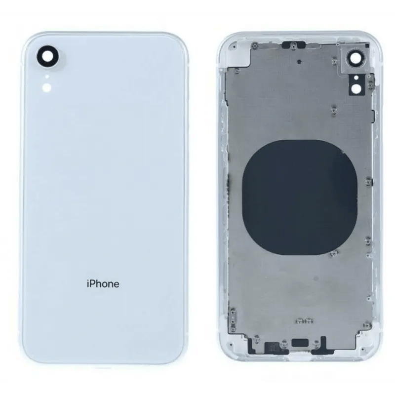 chasis-de-pantalla-marco-medio-carcasa-central-con-tapa-trasera-con-cargador-nfc-para-iphone-xr Blanco