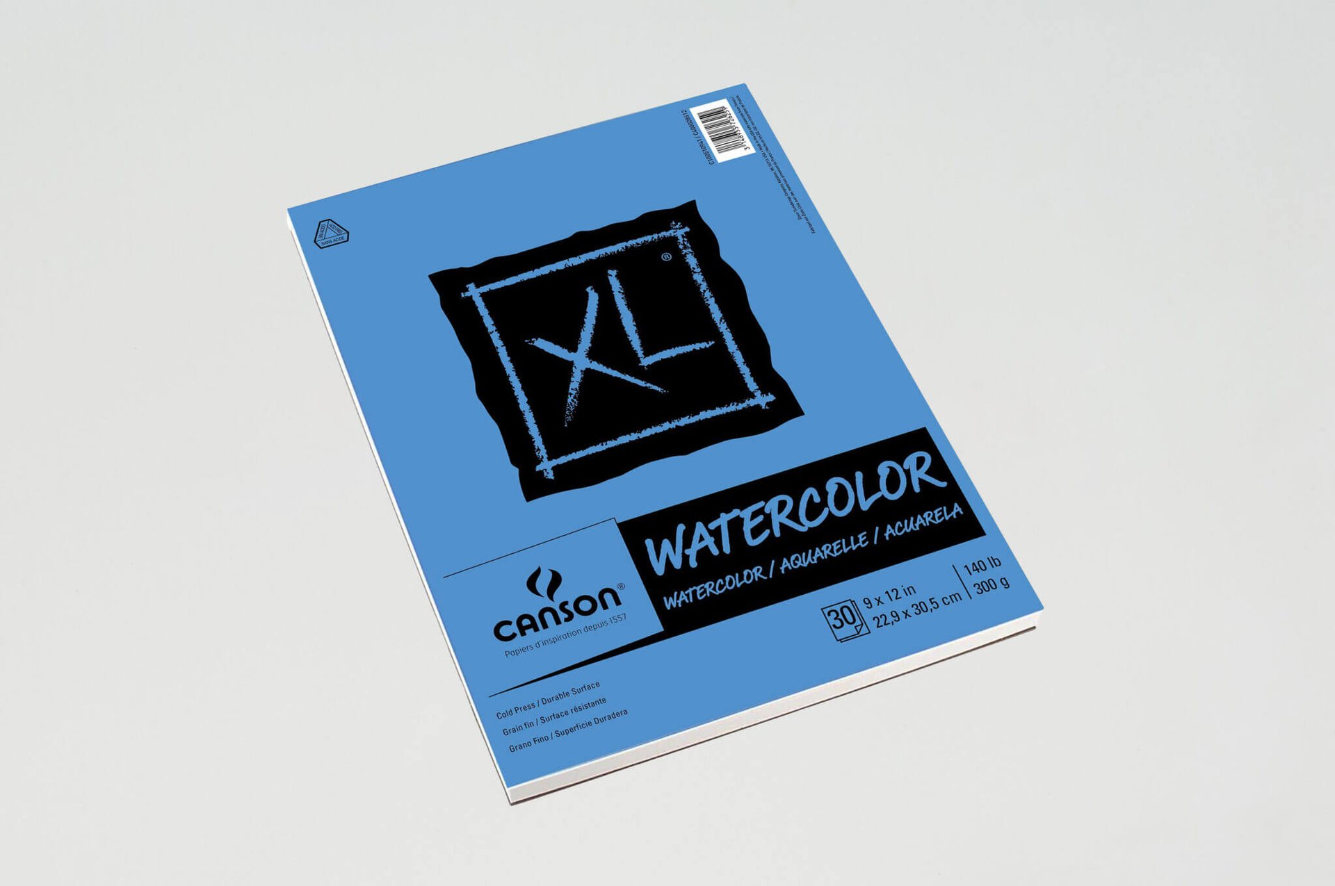 Block XL Watercolor - 300 g/m², Blanco, 30 Hojas