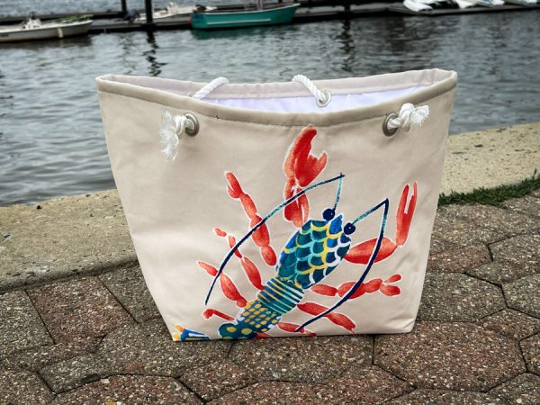 Nautical/Beach Theme Colorful Lobster Tote Bag