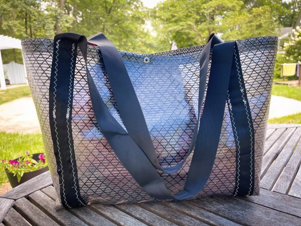 Semi-Opaque Recycled Laminate Sailcloth XL Tote Bag - Image 5
