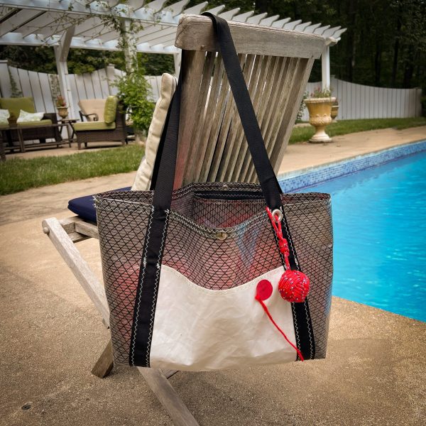 Semi-Opaque Recycled Laminate Sailcloth XL Tote Bag - Image 10