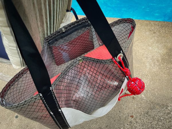 Semi-Opaque Recycled Laminate Sailcloth XL Tote Bag - Image 9