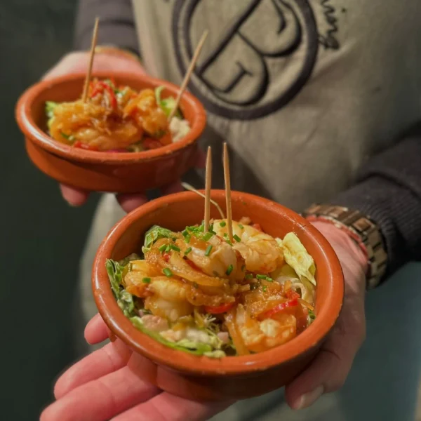 Sautéd King Tiger Prawns Underground Dining Tasters