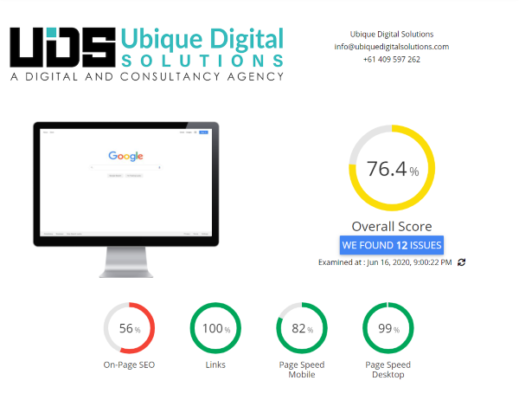 free seo analyser results
