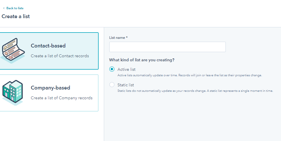 HubSpot Contact List