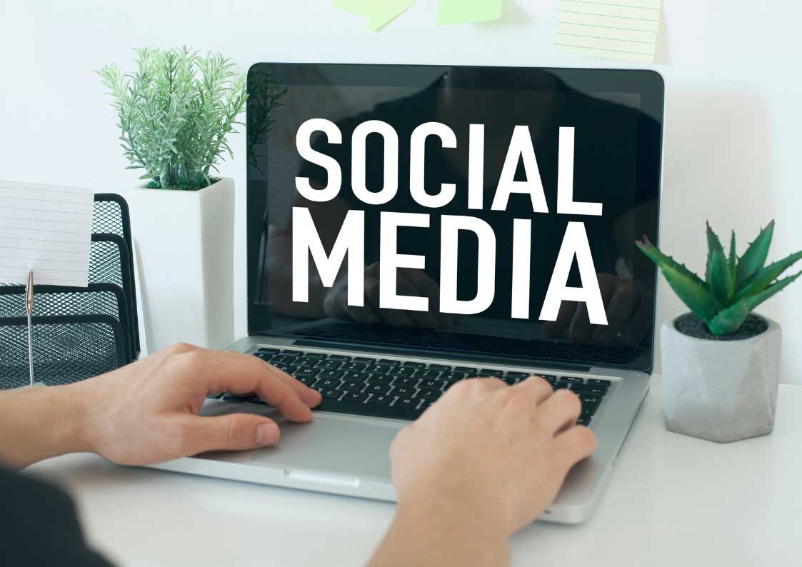 social-media wallpaper in a laptop